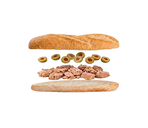 Atún con aceitunas entero